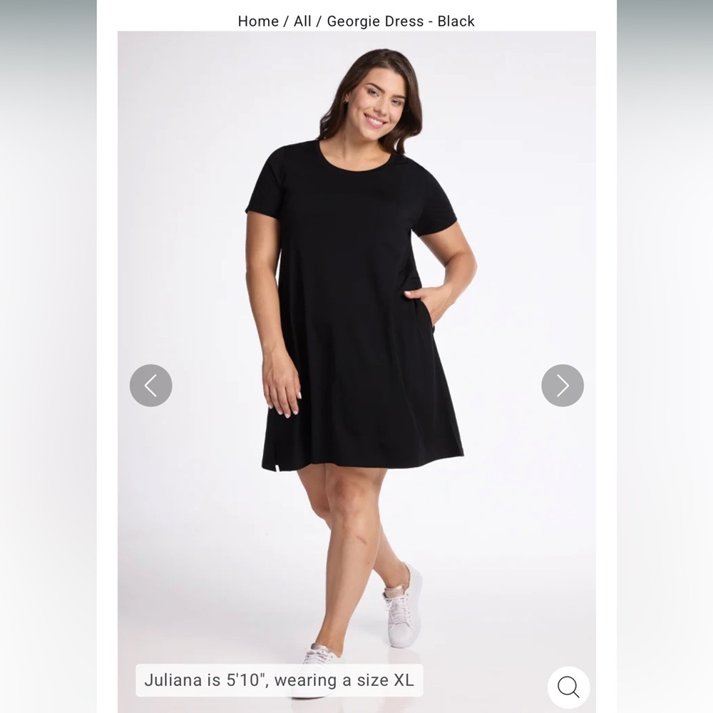 WoolX Georgie Black Mini Dress, Size 1X